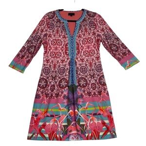 Hale Bob Multicolor Patterned Dress M‎ *F0104
